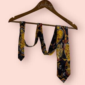 Ermenegildo Zegna Neck Tie 100% Silk Hearts Scales Whimsy Designer